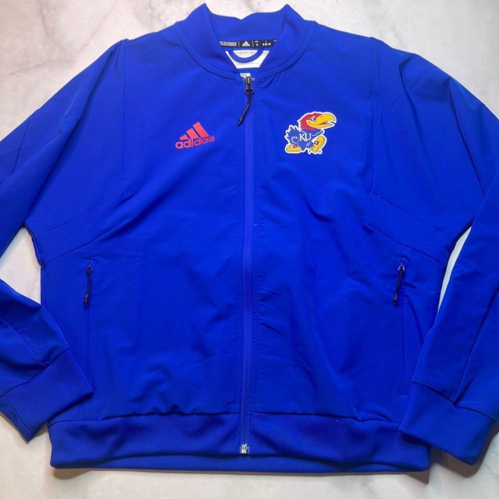 Adidas Kansas Jayhawk Athletic Bomber Jacket